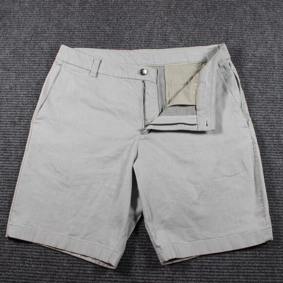 Lululemon Chino Shorts Mens 34 Light Gray Commission/ABC 9" Inseam - Picture 2 of 6